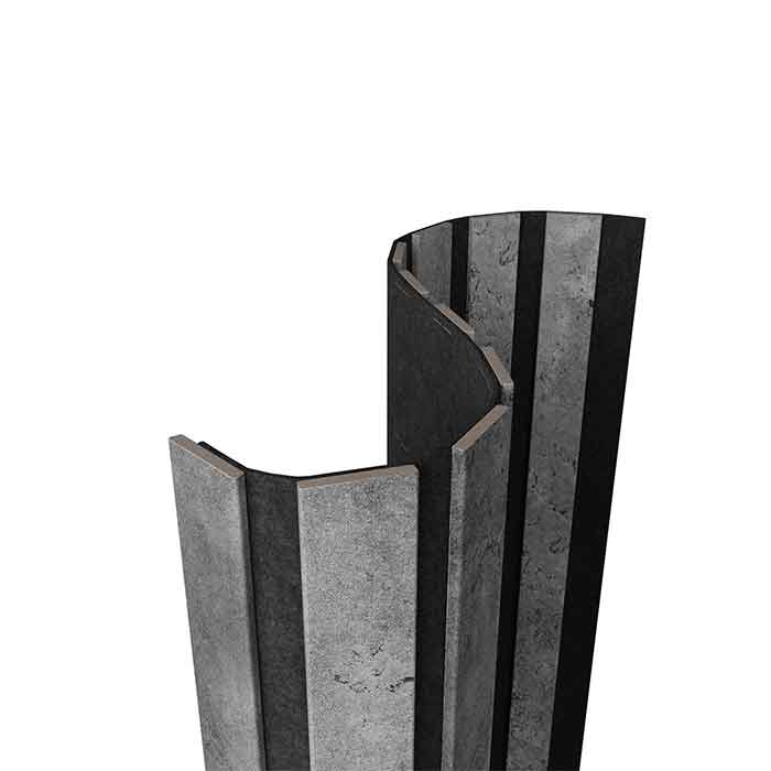 Акустическая панель гибкая Artiva Flex (1200мм) Бетон (черный войлок) 40x6мм